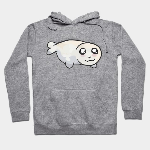 Happy baby seal puppy smiling Hoodie by azaswi